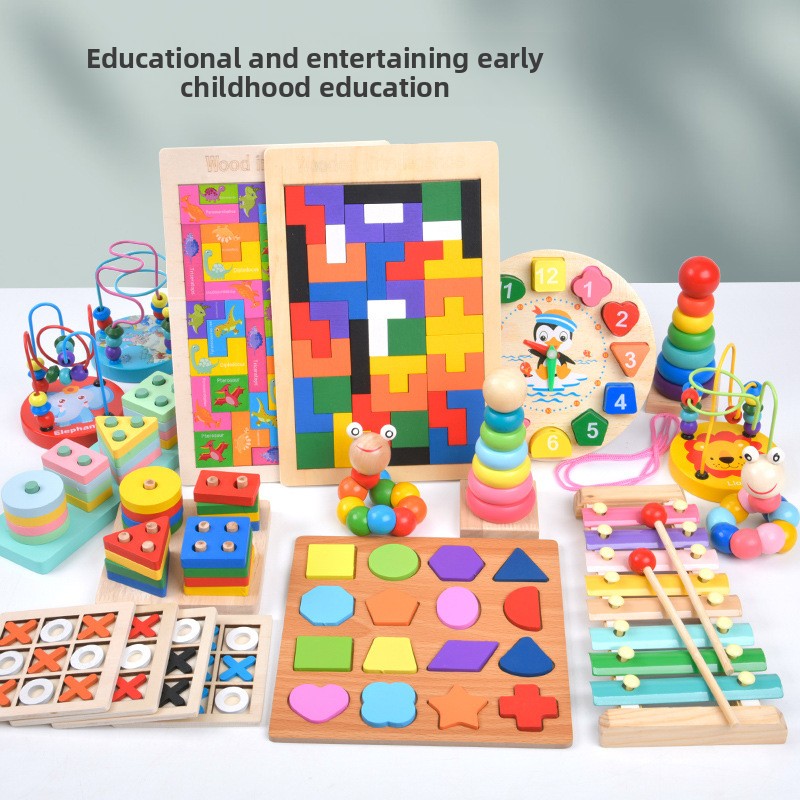 Wooden Educational Toys for Toddlers — Rainbow Towers, Xylophones & More