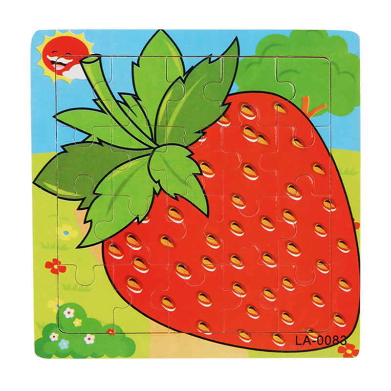 Wooden Cartoon Puzzle Educational Toys