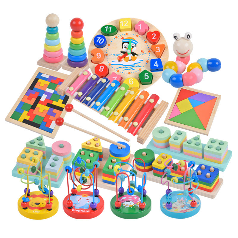 Wooden Educational Toys for Toddlers — Rainbow Towers, Xylophones & More