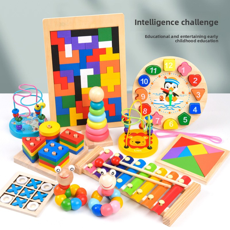 Wooden Educational Toys for Toddlers — Rainbow Towers, Xylophones & More