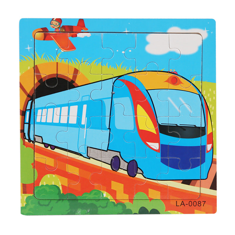 Wooden Cartoon Puzzle Educational Toys