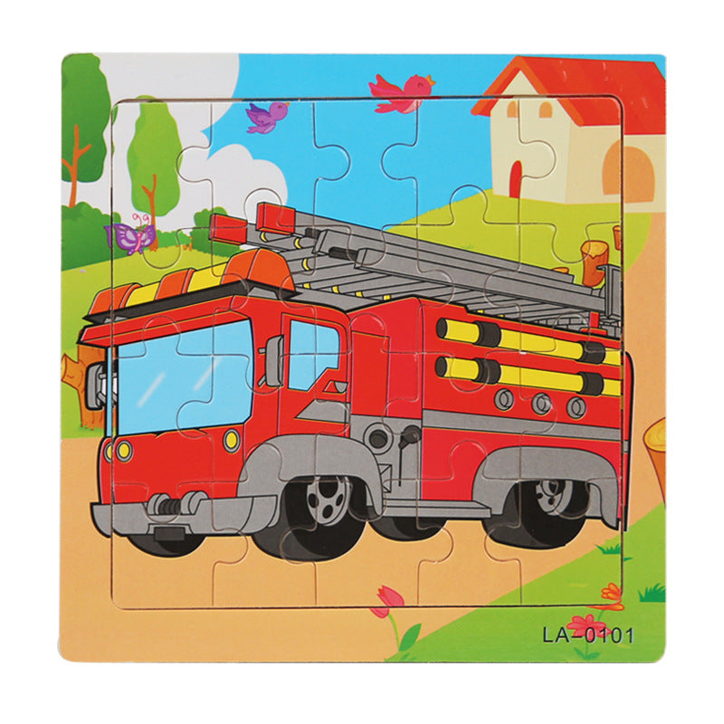 Wooden Cartoon Puzzle Educational Toys
