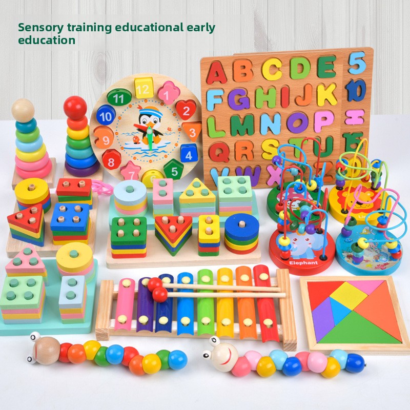 Wooden Educational Toys for Toddlers — Rainbow Towers, Xylophones & More