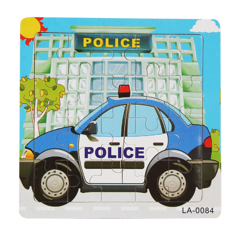 Wooden Cartoon Puzzle Educational Toys