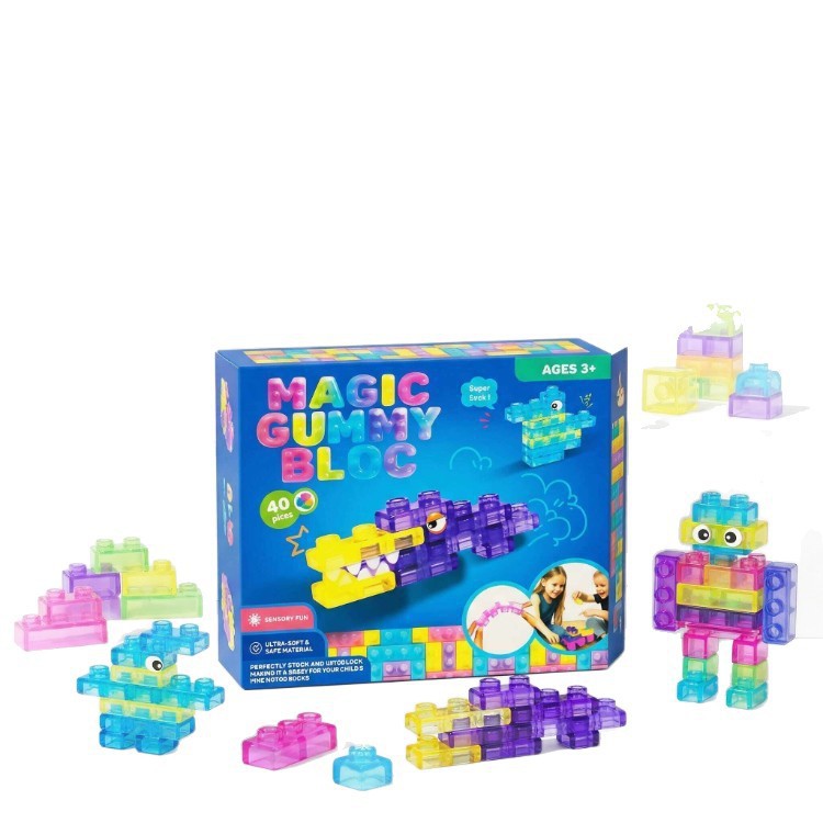 Sensory Silicone Building Blocks – Educational Baby Toys