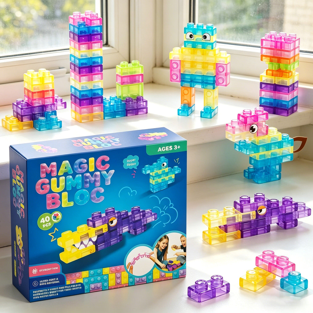 Sensory Silicone Building Blocks – Educational Baby Toys